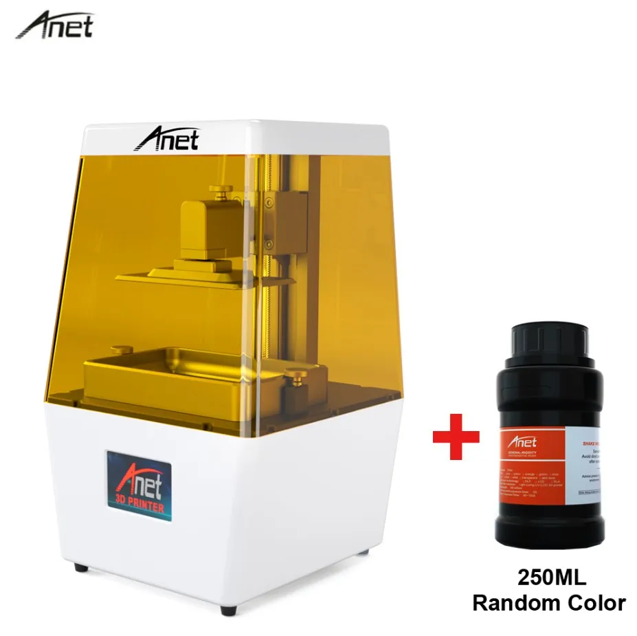 Anet N4 3D Printer Quick Slice 405nm UV Printer Photosensitive Resin SLA 3d Printer Upgraded Impresora 3d Mini 3D - Цвет: N4 With 250ML