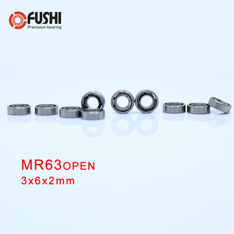 MR63 открытый подшипник ABEC 1 10 шт. 3x6x2 мм Глубокие шаровые подшипники 617/3 673| |