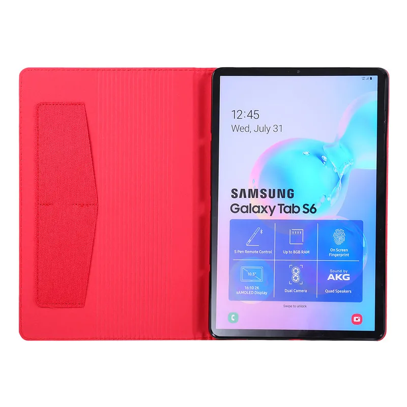 Тряпичный чехол для Sansung Galaxy Tab S6 10,5 SM-T860 SM-T865 10," Tablet Capa Funda чехол с картой Solts+ пленка+ ручка