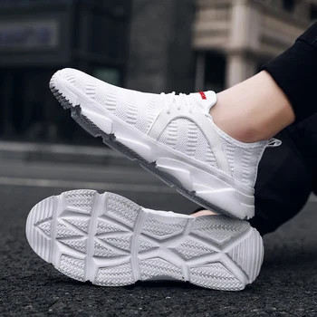 

Anti-slip Men's Lace Up Shoes Lightweight Breathable Male Sneakers Simple Classic Sport Training Man Footwear Size 39-47