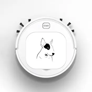 

Auto USB Sweeping 1800Pa Multifunction Smart Robot Vacuum Cleaner Dry Wet Floor Cleaner Bull Terrier Dog Animals Pets
