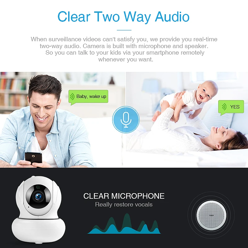  TAOCOCO 4X Zoom HD IP Camera 1080P WiFi Camera Baby Monitor Auto Tracking Home Security Camera CCTV - 33025967027