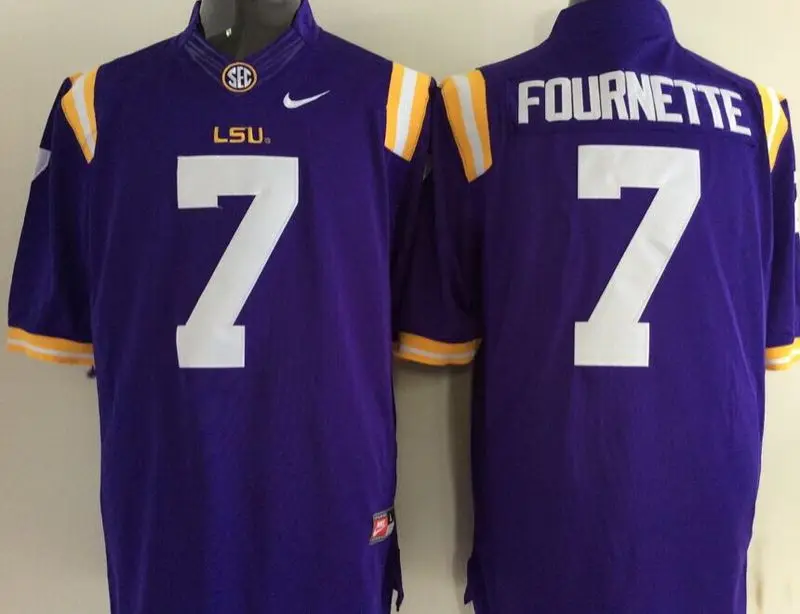 Луизианский Государственный Университет LSU Tigers, Leonard Fournette, Odell Beckham Jr., Mathieu, Patrick Peterson, Rueben Randle, Addai Jersey - Цвет: Армейский зеленый