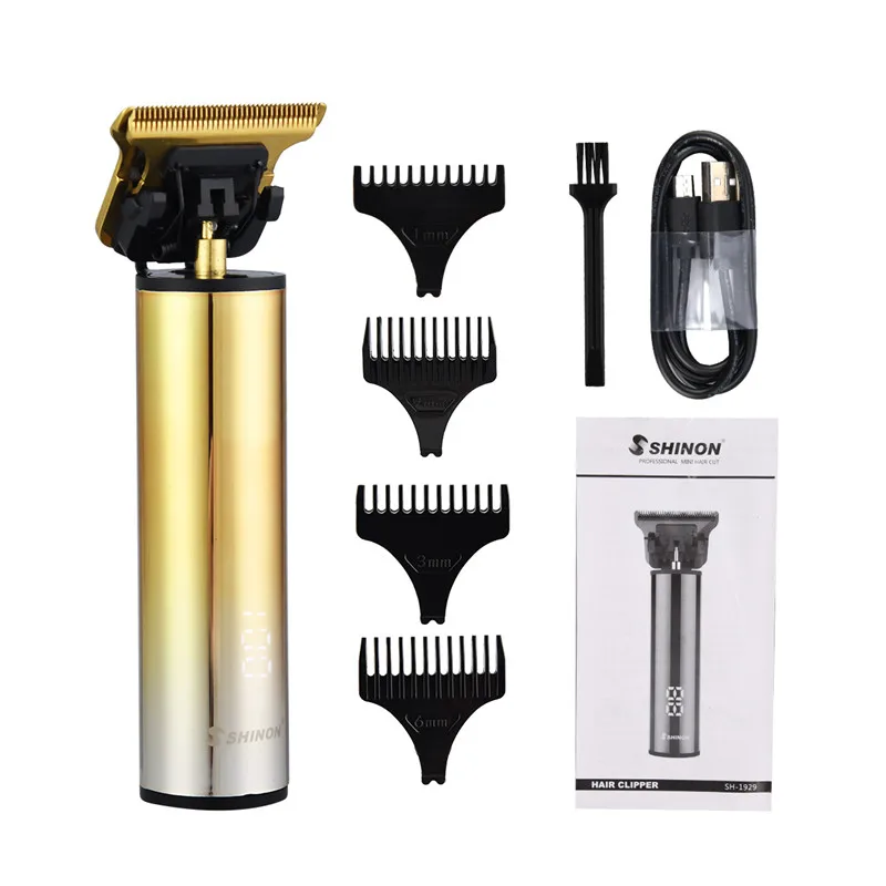 Máquina de Cortar Aparador de Barba Corte de Cabelo Recarregável Cerâmica Cabelo t Lâmina Barbeiro 0mm Borda T-outliner Usb Pro 11 Aparadores de pelo
