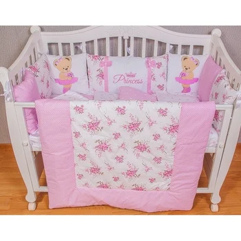 

Комплект в кроватку "Медвежонок балерина"