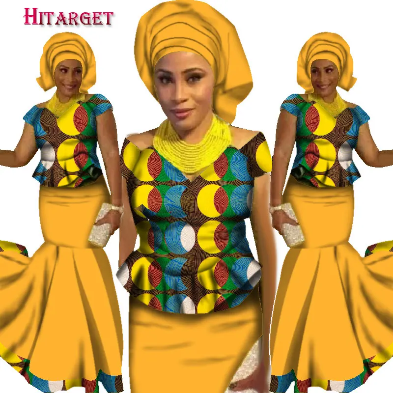 Новинка 2020 комплект с юбкой одежда в африканском стиле традиционный базин