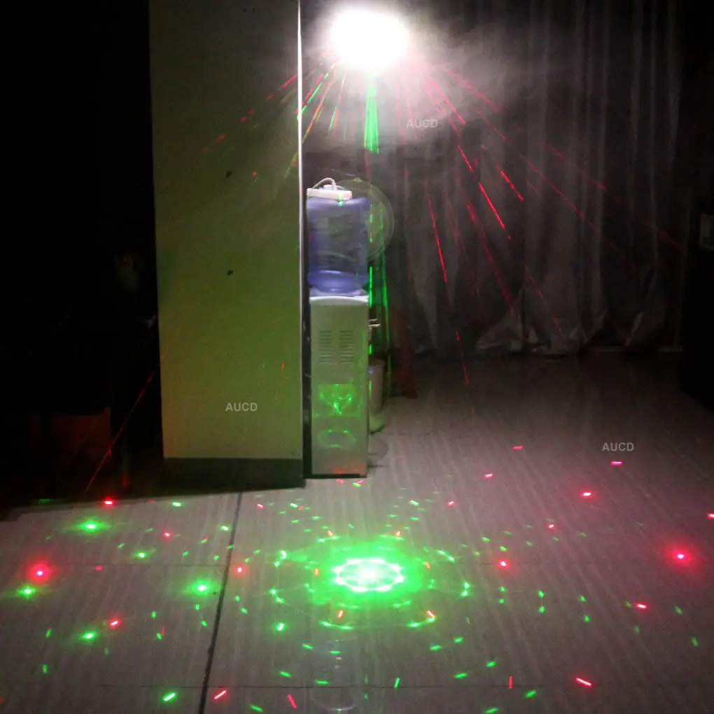 Светодиодный контроллер DMX с 9 глазами музысветильник RGB лазер для рождества