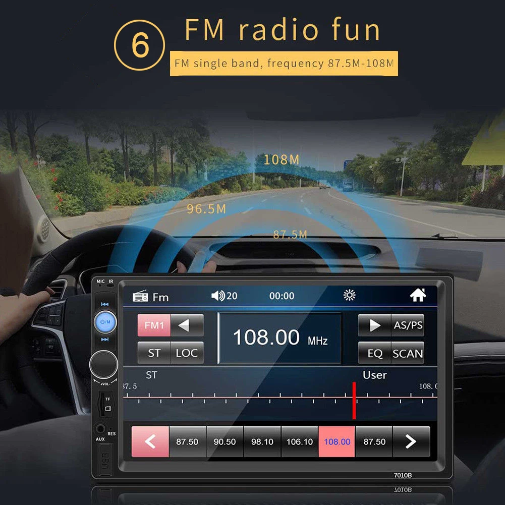 7010B автомобильное радио Bluetooth 7 дюймов HD стерео USB MP5 плеер с камерой заднего вида