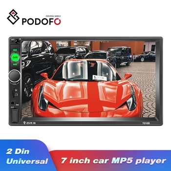 

Podofo 2 Din Car Stereo Radio Stations 7 Inch Touch Screen Multimedia Audio Player Bluetooth Autoaudio FM Receiver Mirror Link
