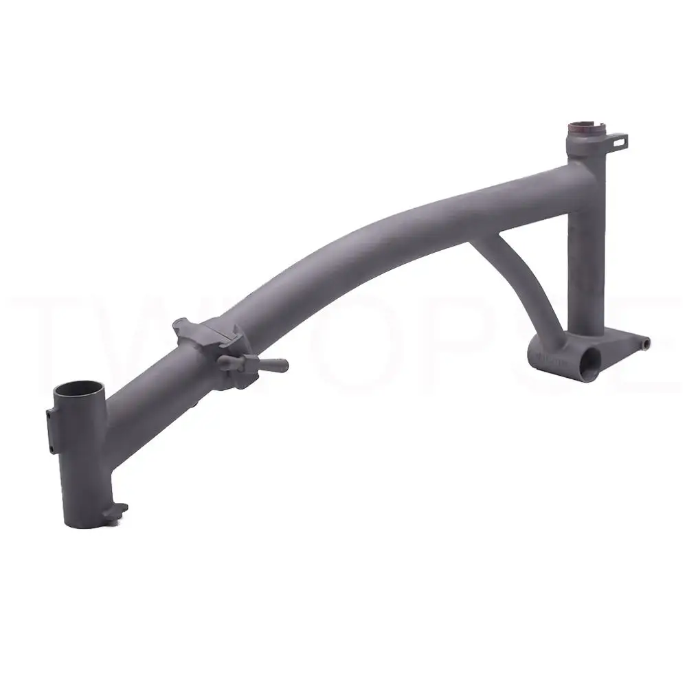 Cheap TWTOPSE Titanium Bike Frame 16" Inch for Brompton Folding Bicycle Lightweight Titanium Bicycle Frame 1.4kg CNC Parts 3