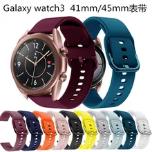 Ремешок силиконовый для Samsung Galaxy Watch 3 41 мм 45 мм, спортивный смарт-браслет для Samsung galaxy watch 42 мм Ремешок силиконовый для Samsung Galaxy Watch 3 41 мм 45 мм, спортивный смарт-браслет для Samsung galaxy watch 42 мм