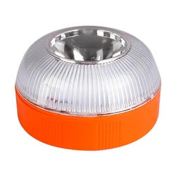 Lumière stroboscopique LED de toit, lumières clignotantes d'avertissement de sécurité d'urgence à LED blanc et ambre avec Base magnétique pour camions et véhicules 