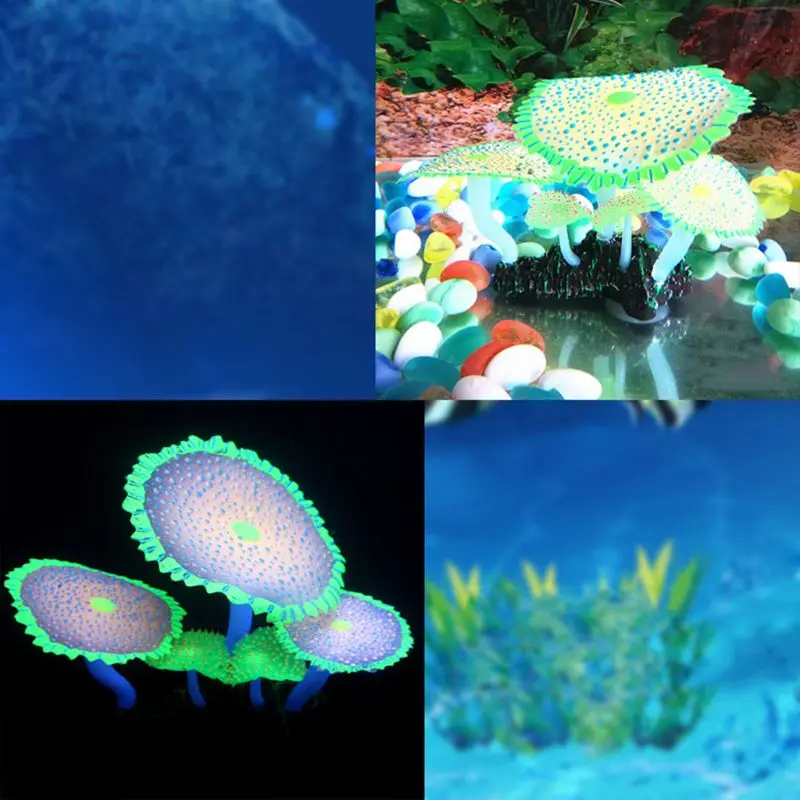 Аквариум Anemone моделирование растений светящаяся звезда точка Anemone подводный мир небольшой Пейзаж украшения для аквариума