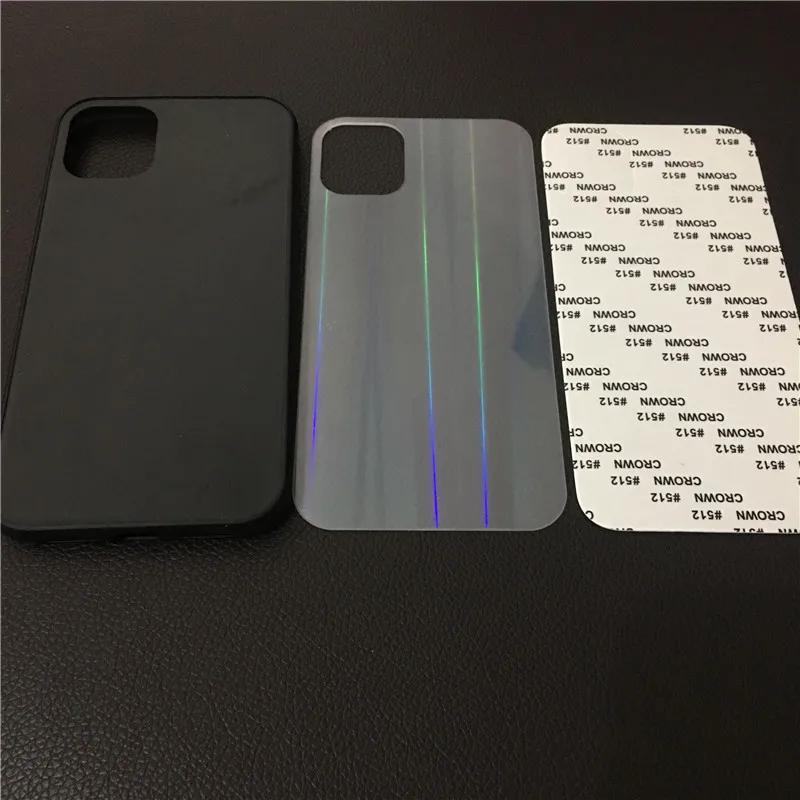 УФ лазерная печать Аврора Блеск пустой ТПУ чехол Крышка для iPhone 11 Pro Max 6s 6 7 8 Plus X Xs Xr XS Max клейкая задняя сторона 10 шт