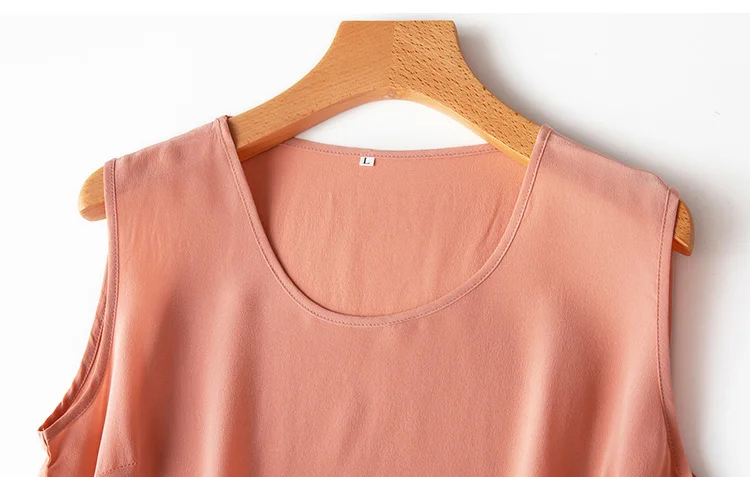 SuyaDream Woman Mini Dress 100%Silk Crepe Solid A line Sleeveless O neck Tank Dresses 2021 Spring Summer Chic Dress