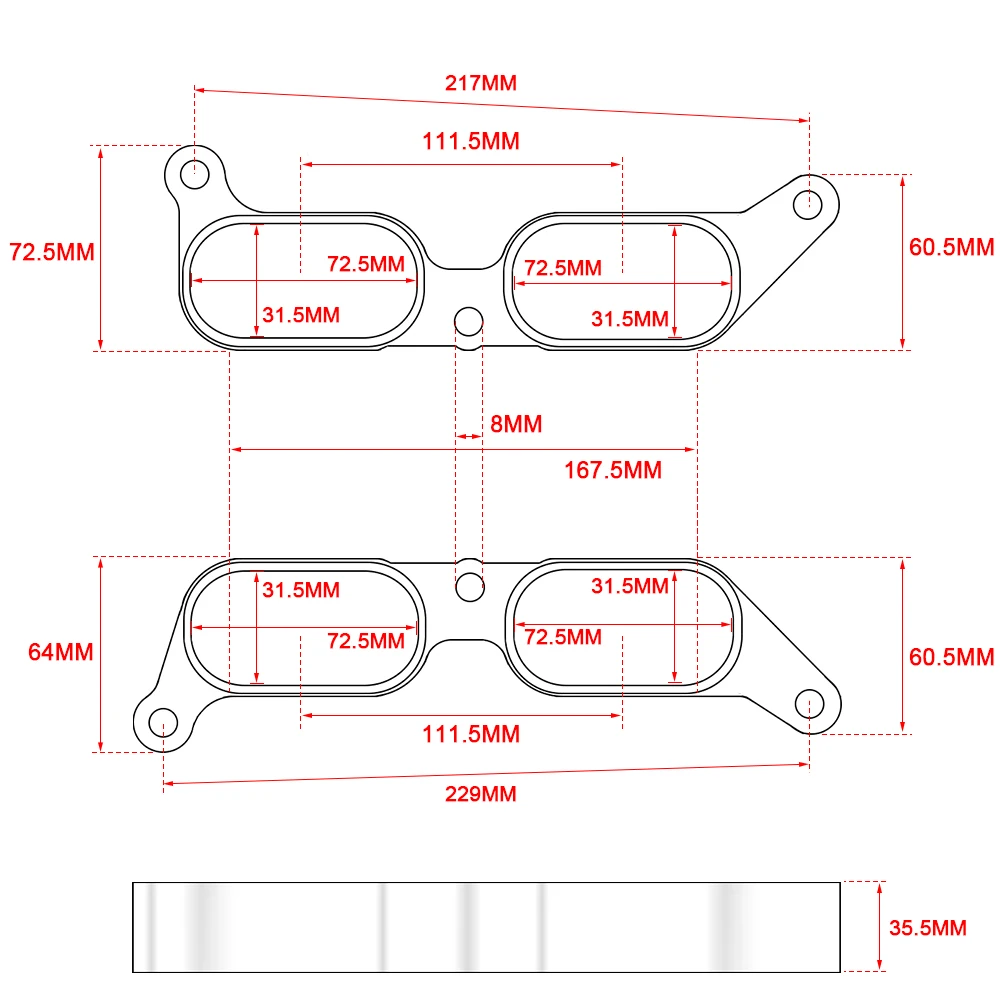 Впускной коллектор прокладка заготовка блок питания для Subaru BRZ 2013-/для Toyota 86(FA20 двигатель