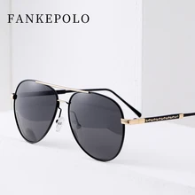 FANKEPOLO мужские ретро модные очки uv400 поляризованные солнцезащитные очки Брендовые дизайнерские J металлические солнцезащитные очки черные солнцезащитные очки HD shadow