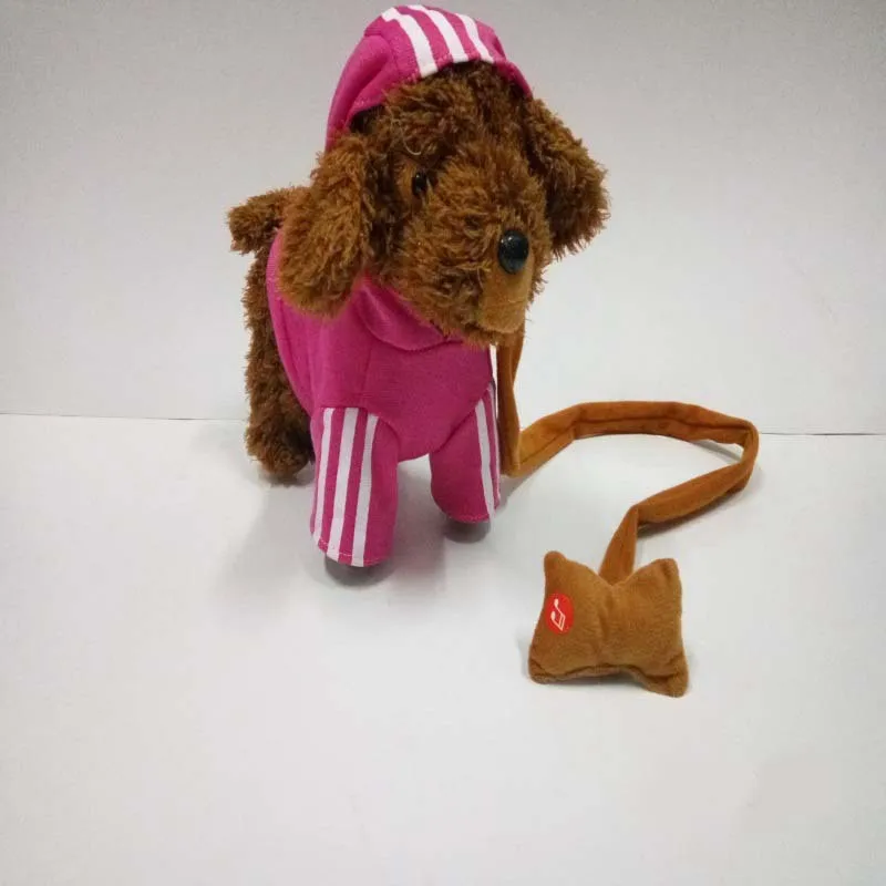 

Electric Stuffed Animal Toy Dog Infants Children Walk Smart Machine VIP Rope Electric Dog