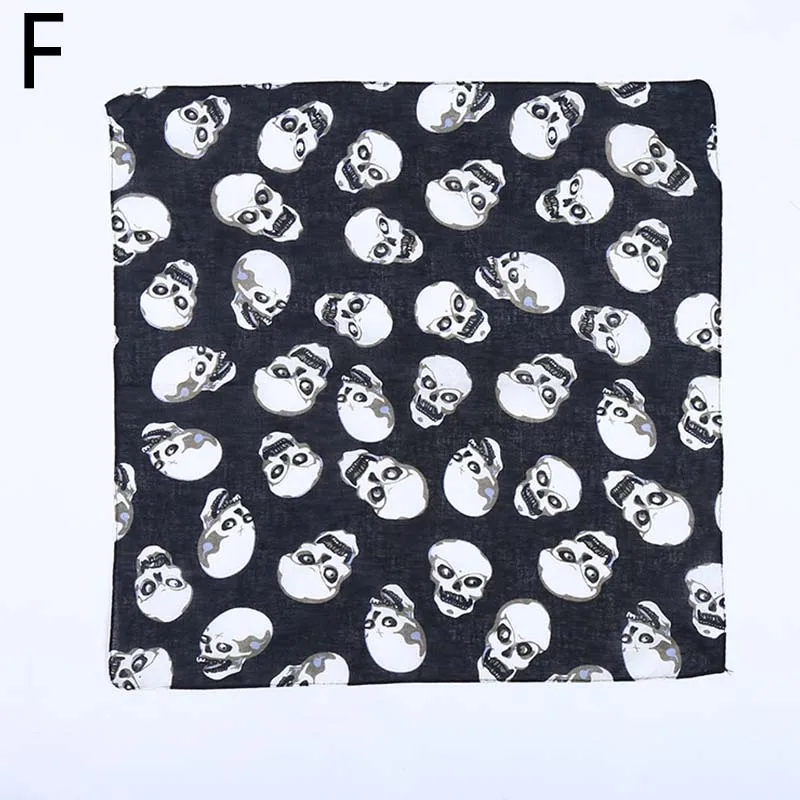 Multifunction Square Scarf Neckerchief Headwear Printed Skull Paisley Geometric Hip Hop Hairband Bandanas Women Men Headband