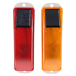 Lot de 2 lampes stroboscopiques à énergie solaire, lumière d'avertissement multifonctionnelle 
