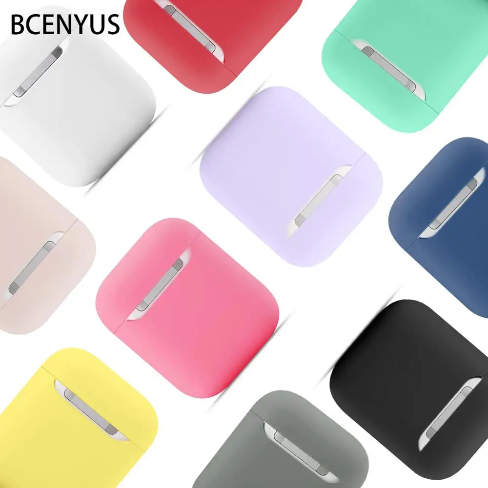 Мягкий силиконовый чехол для наушников Apple Airpods беспроводной зарядки защитный