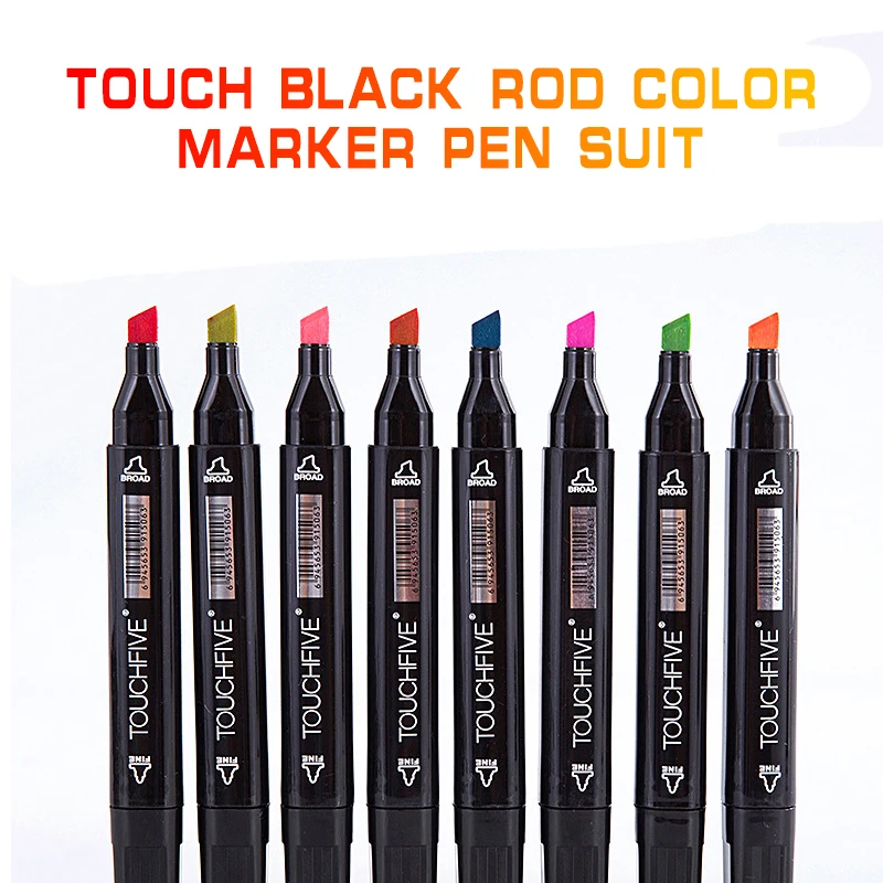 

Touch Black Rod Color Marker Pen Suit, 60-color 80-color Student Design Hand-painted Pen, Animation Sketch Watercolor Pen