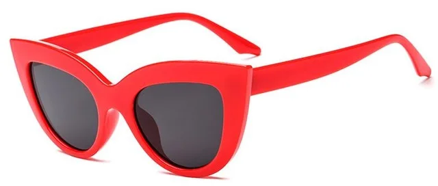 Занавес Lunette de Soleil европейский и американский Ретро кошачий глаз солнцезащитные очки тренд Дикий Стиль Солнцезащитные очки fation солнцезащитные очки - Цвет линз: red gray