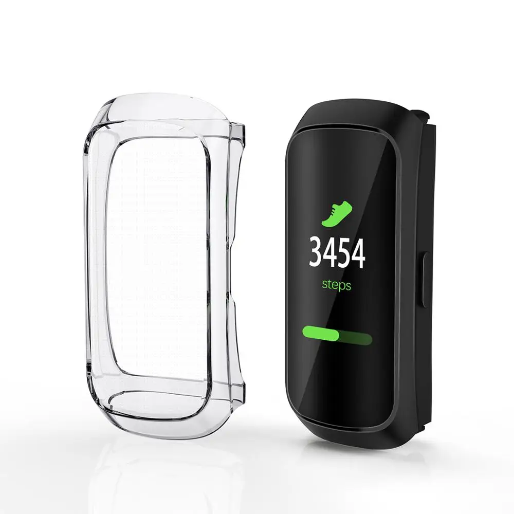 Защитный чехол из ТПУ с полным покрытием для samsung Galaxy Fit SM-R370 SM R370, умный браслет, водонепроницаемый защитный чехол - Цвет: Transparent