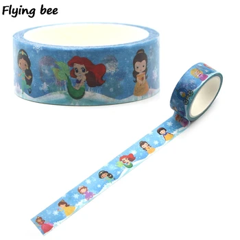 

20pcs/lot Flyingbee 15mmX5m Underwater world princess Washi Tape Paper DIY Decorative Adhesive Tape cute Masking Tapes X0323