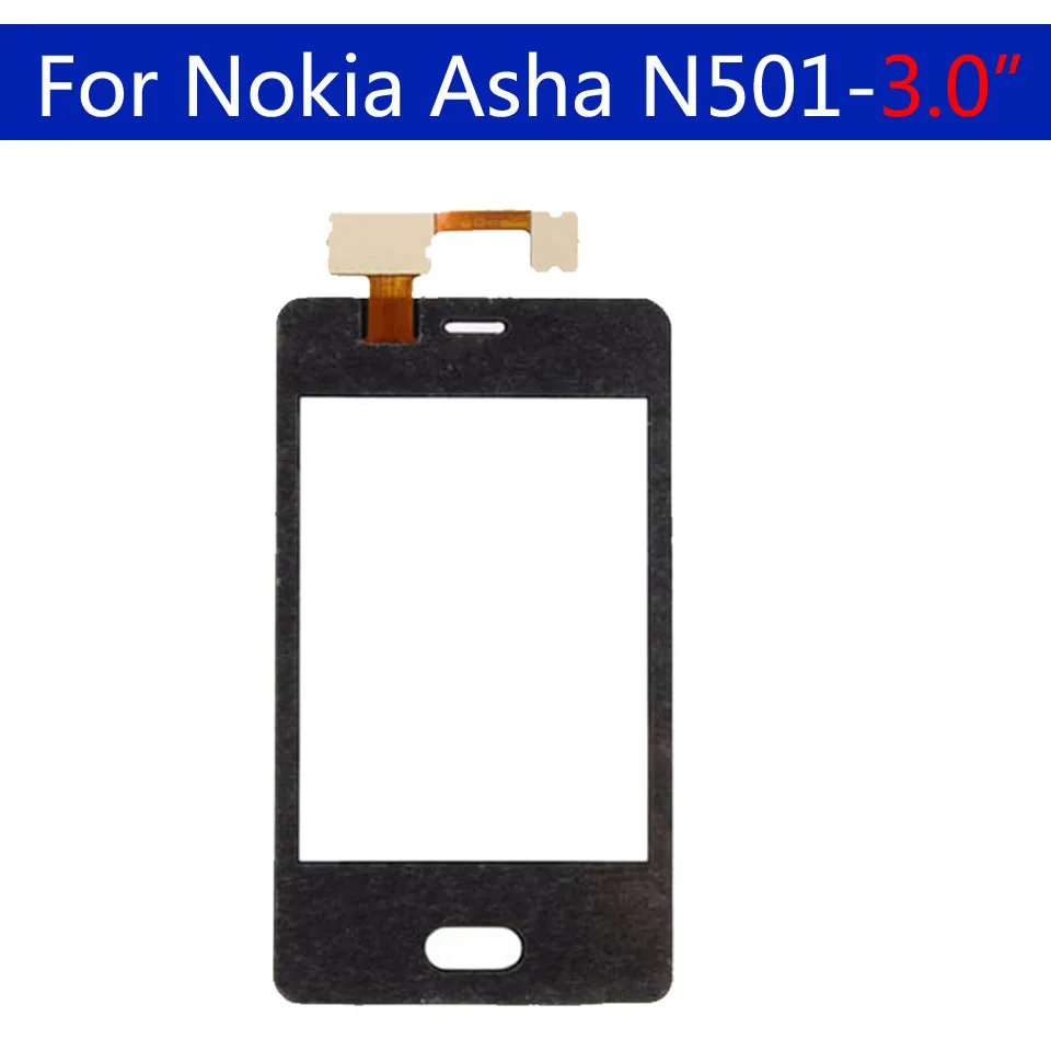 Для Nokia Asha N501 501 сенсорный экран дигитайзер панель сенсор стекло запасные части 3,0"
