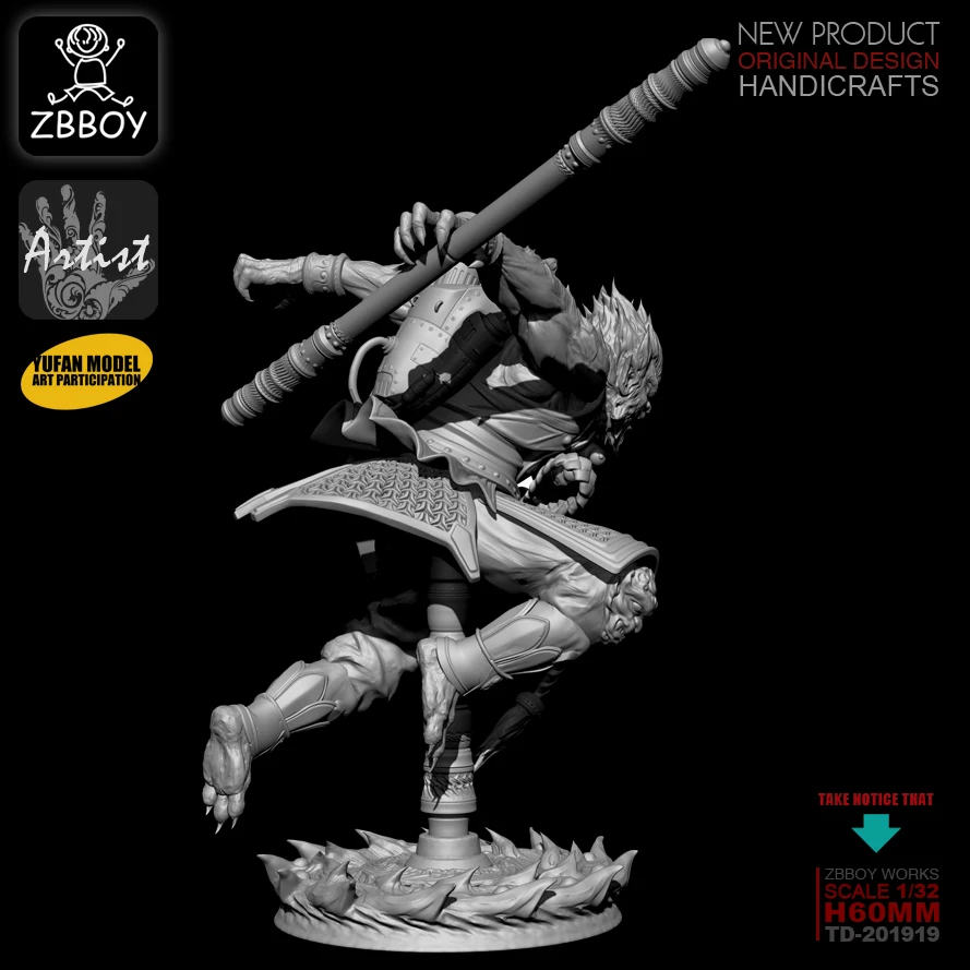 1/32 смолы наборы Wukong каучуковый солдат самособранный TD-201919