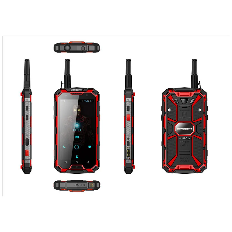 CONQUEST S8 прочный смартфон 4 Гб 64 рация IP68 Телефон ГЛОНАСС 6000 мАч батарея NFC 4G LTE
