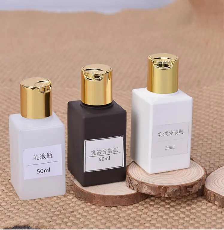 

New Empty plastic Refillable bottle with disk cap 50ML,100ML travel cosmetic container press bottles (pack of 3)