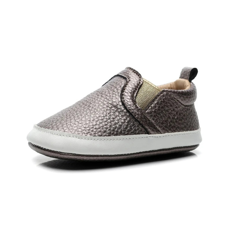 C Эластичная обувь для малышей; повседневная обувь для новорожденных мальчиков и девочек с мягкой подошвой; одноцветная обувь для первых шагов из искусственной кожи; 0-24 м - Цвет: C