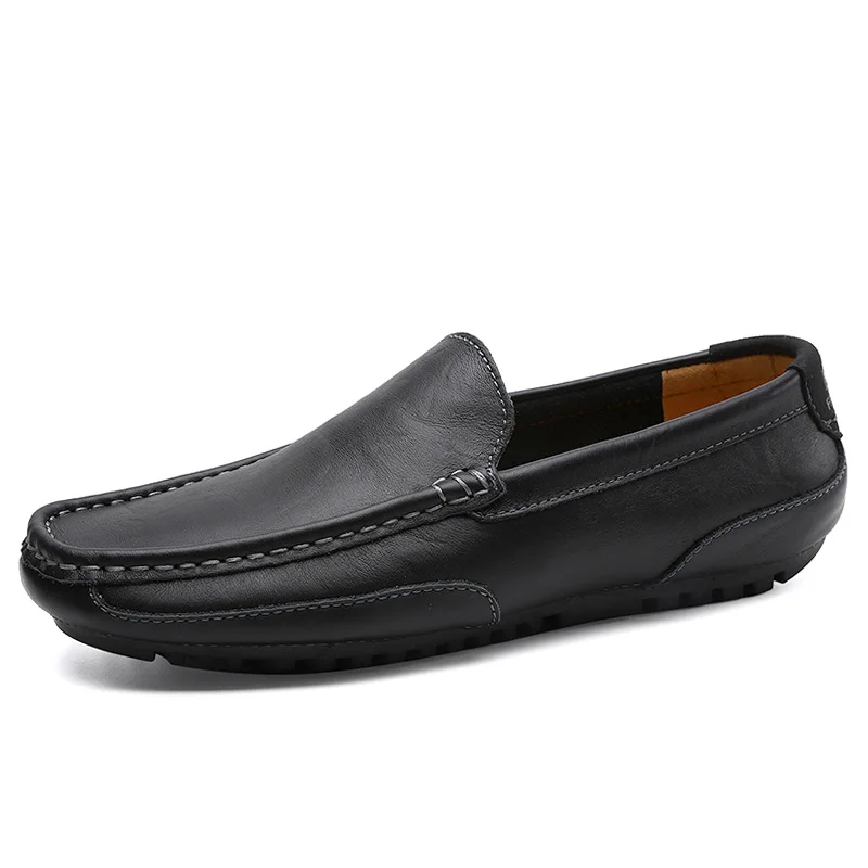 Кожаная обувь; мужские лоферы без шнуровки; calzado hombre mocasines; цвет черный, синий; Роскошная Повседневная обувь; buty meskie; дышащая обувь; zapatos; Размеры 37-47