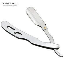 Мужские парикмахерские инструменты для бритья, бритва и лезвия, антикварный черный складной нож для бритья, унисекс, для удаления волос