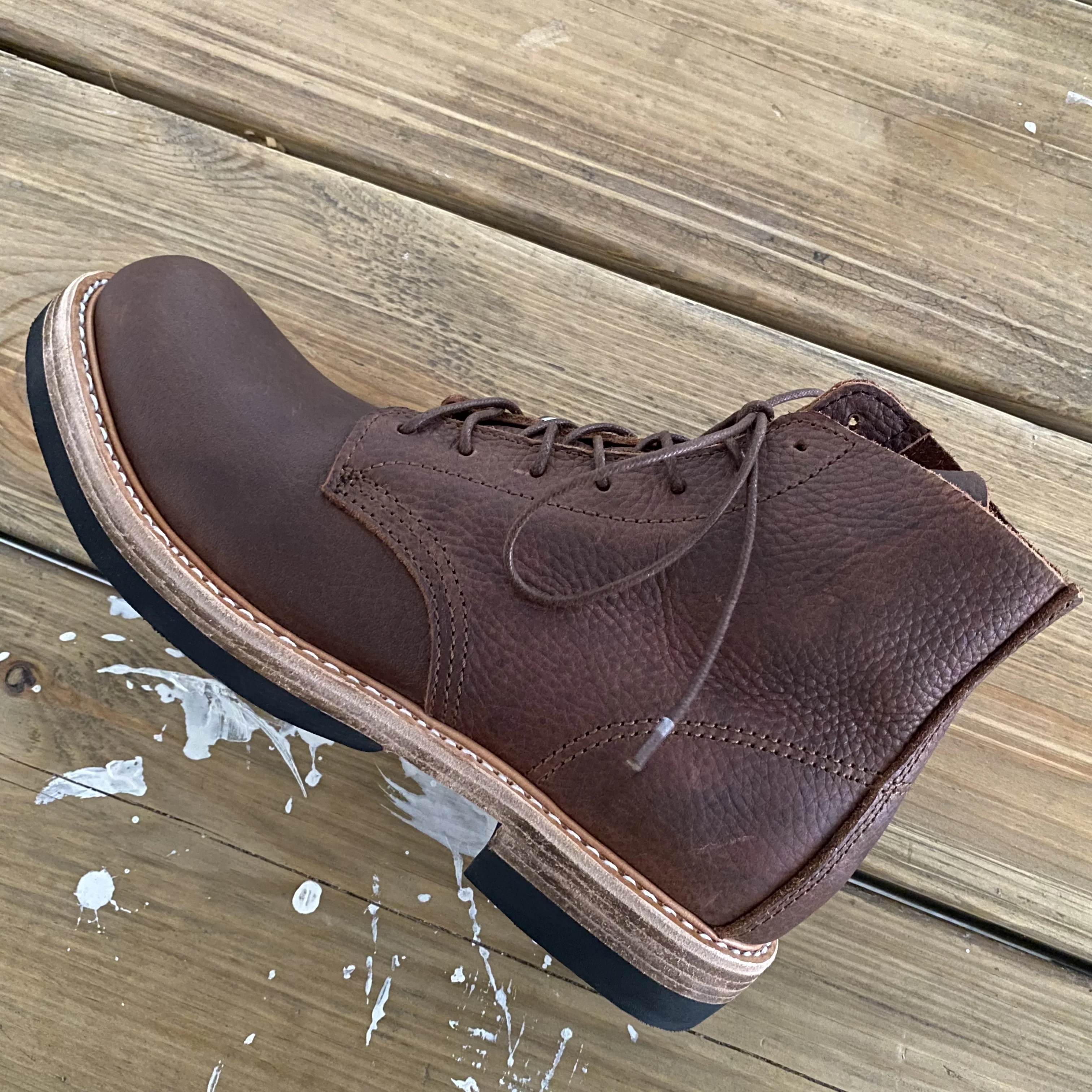 

Rock Can Roll Men's Genuine Thick Italian Cow Leather Rider Footwear Cowhide Super Quality Goodyear Welted Boots