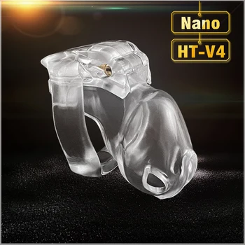 V4 Male Resin Chastity Device,Cock Cage With 4 Size Penis Ring,Cock Ring,Adult Game,Chastity Belt,A777 3