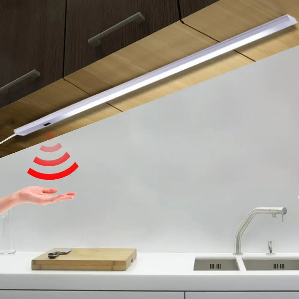 USB Powered Lamp Under Cabinet LED Lights Hand Sweep Sensor DC 5V High Lumen 5W 6W 7W Night Light Diode DIY Kitchen Bedroom | Лампы и