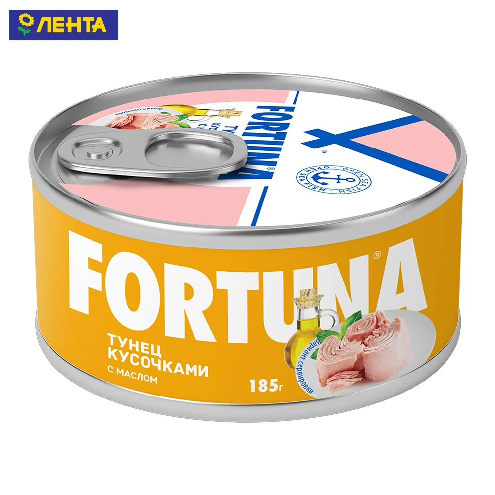 Р/к тунец FORTUNA кусочками в масле (Таиланд) 185г |