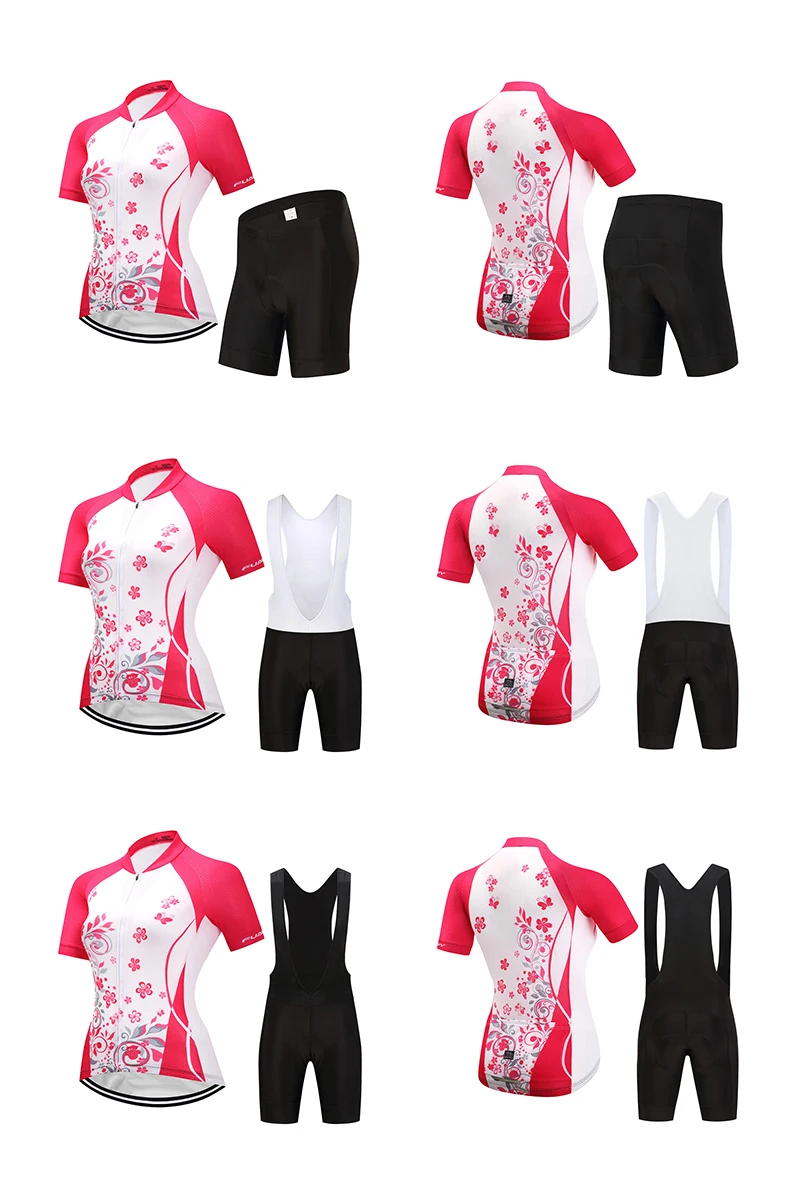 Дышащий детский нагрудник одежда для велоспорта женский летний короткий рукав дорожный велосипед комплект одежды женский велосипедный трикотажный комплект одежда Pro Одежда MTB