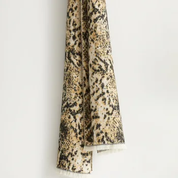 

POBING Winter Soft Cashmere Scarf Women Crepe Print Scarves Shawl Wraps Thicken Warm Unisex Basic Blanket Pashmina 200x90CM