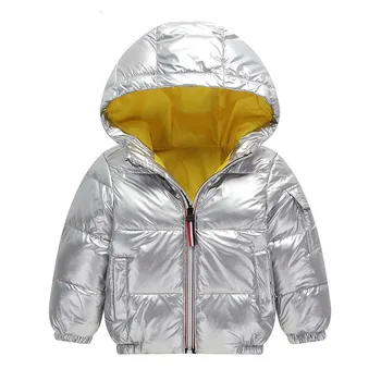 

2019 Autumn New Fashion Children's Keep Warm Coat Kids Soild Down Jackets Child Long Sleeve Hooded Loose Coat