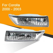 1 Pair Car Fog Lamp Assembly for Toyota Corolla 2000 2001 2002 2003 Fog Light bumper light with Switch Harness