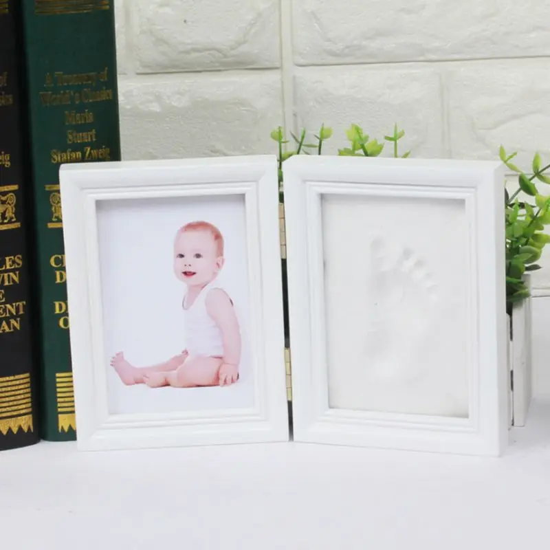Складные DIY детские руки ноги печати фотографии дисплей деревянная фоторамка сувениры в память детей растущей памяти подарок для душа ребенка
