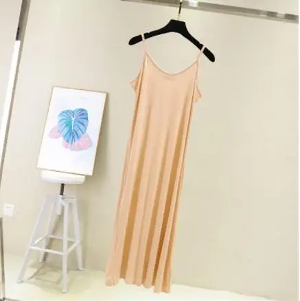 thumbnail image 1 of Vestido de tirantes para mujer, primavera verano 2022, informal, modal, sexy, camisola elástica, para el hogar, playa, cuello redondo, sexy, 1 of 5