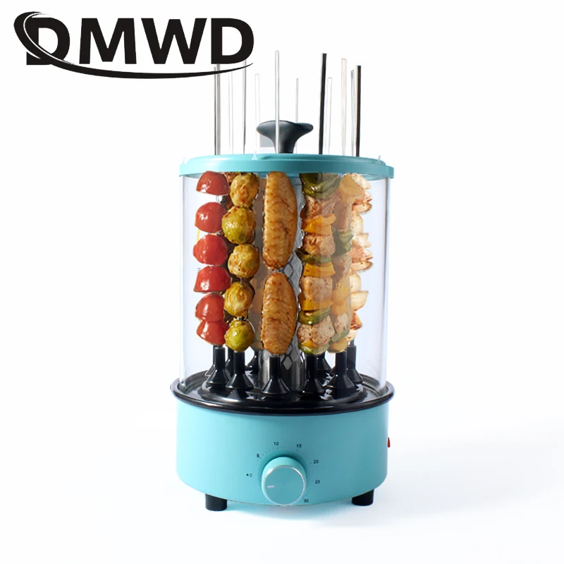 Electric Oven Automatic Rotary Skewer Smokeless Barbecue Grill Cup BBQ Kebab Machine Rotisserie Roast Domestic Heating Stove EU 3