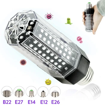 

20W Ultraviolet UVC Germicidal Lamp Steriliser Light Bullbs 275nm 140 LEDs E27 E14 B22 for Home Oven Air Frigde Disinfection