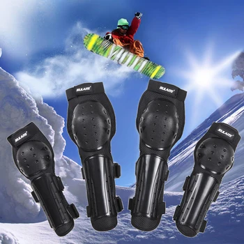 

4 Pcs Racing Outdoor Sports Knee Riding Protective Gears Guards Elbow Pads Protectors Roller Skating For Skiing
