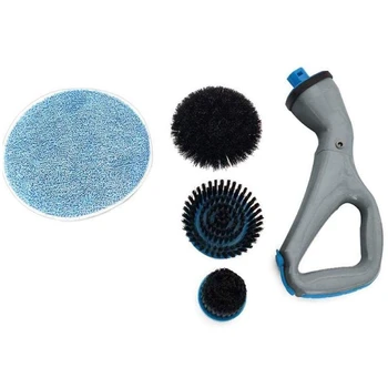 

4Pcs Cordless Scrubber Electric Cleaning Brush with Brush Heads Bathroom Surface Bathtub Shower Tile Brush